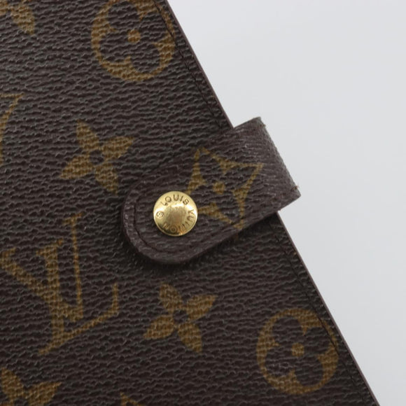 LOUIS VUITTON Monogram Agenda PM Day Planner Cover R20005 LV Auth 194635