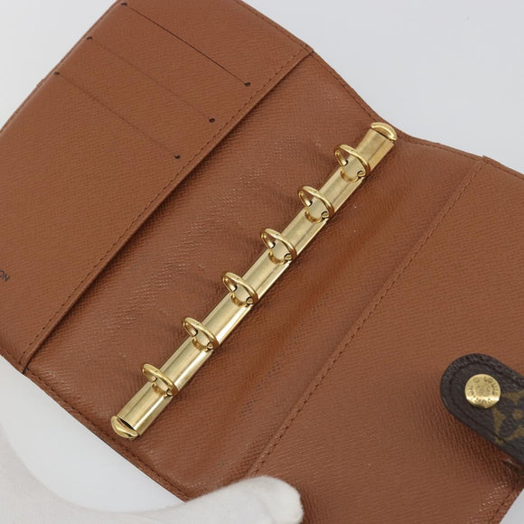 LOUIS VUITTON Monogram Agenda PM Day Planner Cover R20005 LV Auth 194635