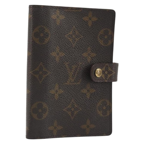 LOUIS VUITTON Monogram Agenda PM Day Planner Cover R20005 LV Auth 194636
