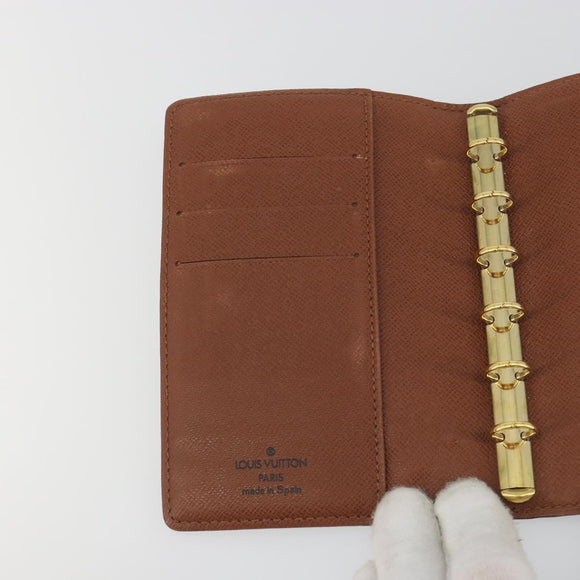 LOUIS VUITTON Monogram Agenda PM Day Planner Cover R20005 LV Auth 194636