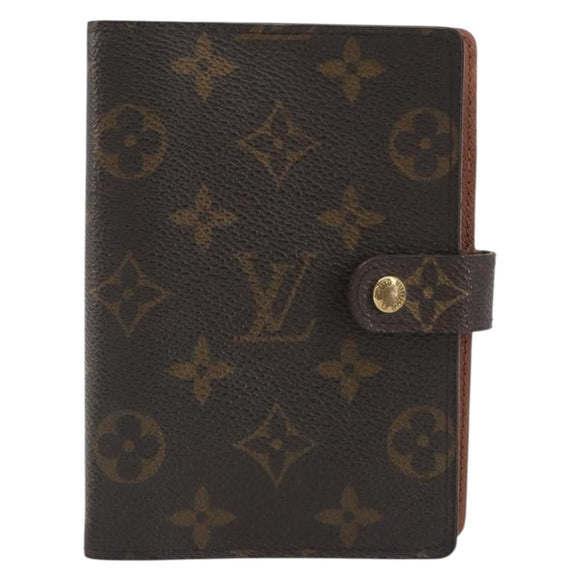 LOUIS VUITTON Monogram Agenda PM Day Planner Cover R20005 LV Auth 194636