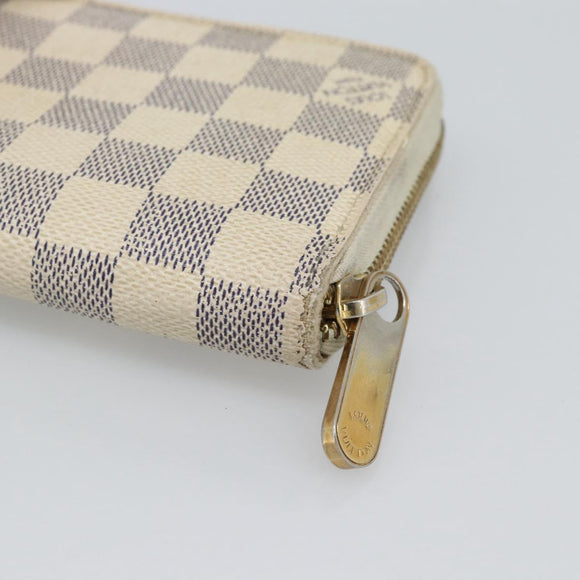 LOUIS VUITTON Damier Azur Zippy Wallet Long Wallet N60019 LV Auth 194639