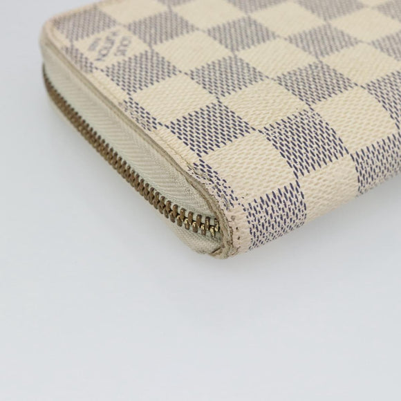 LOUIS VUITTON Damier Azur Zippy Wallet Long Wallet N60019 LV Auth 194639