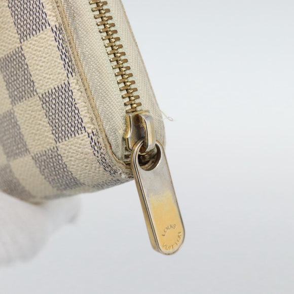 LOUIS VUITTON Damier Azur Zippy Wallet Long Wallet N60019 LV Auth 194639