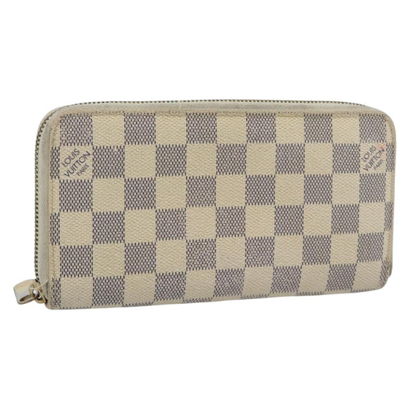 LOUIS VUITTON Damier Azur Zippy Wallet Long Wallet N60019 LV Auth 194639