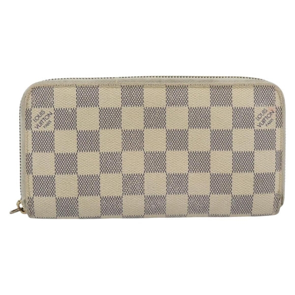 LOUIS VUITTON Damier Azur Zippy Wallet Long Wallet N60019 LV Auth 194639