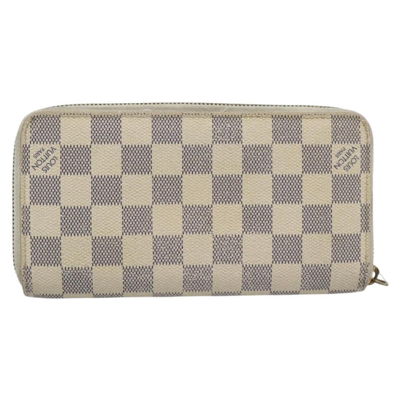 LOUIS VUITTON Damier Azur Zippy Wallet Long Wallet N60019 LV Auth 194639