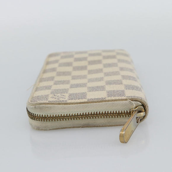 LOUIS VUITTON Damier Azur Zippy Wallet Long Wallet N60019 LV Auth 194639