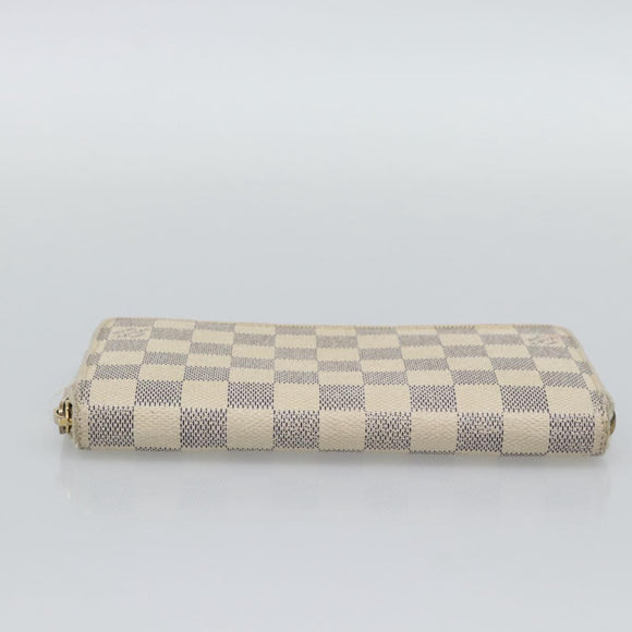 LOUIS VUITTON Damier Azur Zippy Wallet Long Wallet N60019 LV Auth 194639