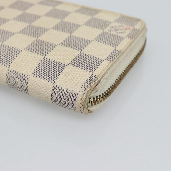LOUIS VUITTON Damier Azur Zippy Wallet Long Wallet N60019 LV Auth 194639