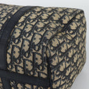 Christian Dior Trotter Canvas Boston Bag Navy Silver Auth 194640-15