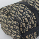 Christian Dior Trotter Canvas Boston Bag Navy Silver Auth 194640-16