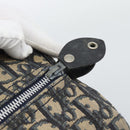 Christian Dior Trotter Canvas Boston Bag Navy Silver Auth 194640-10