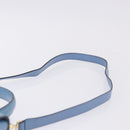 Salvatore Ferragamo Gancini Hand Bag Leather 2way Light Blue Gold Auth 194641A-14