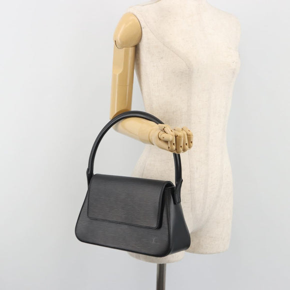LOUIS VUITTON Epi Mini Looping Shoulder Bag SPO Black LV Auth 194642SM