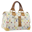 LOUIS VUITTON Monogram Multicolor Speedy 30 Bag White Bron M92643 LV Auth 194650-1