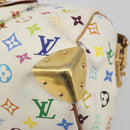 LOUIS VUITTON Monogram Multicolor Speedy 30 Bag White Bron M92643 LV Auth 194650-10