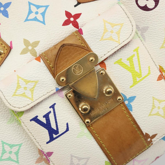 LOUIS VUITTON Monogram Multicolor Speedy 30 Bag White Bron M92643 LV Auth 194650