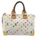 LOUIS VUITTON Monogram Multicolor Speedy 30 Bag White Bron M92643 LV Auth 194650-3