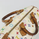 LOUIS VUITTON Monogram Multicolor Speedy 30 Bag White Bron M92643 LV Auth 194650-6