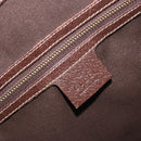 GUCCI Horsebit Sherry Line Boston Bag Canvas Beige Gold 150335 Auth 194651V-19