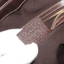 GUCCI Horsebit Sherry Line Boston Bag Canvas Beige Gold 150335 Auth 194651V-12