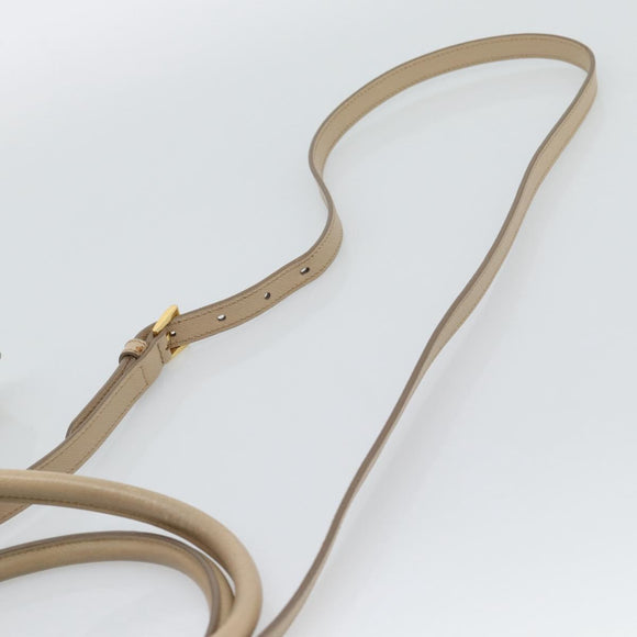 PRADA Galleria Hand Bag Safiano 2way Beige Gold Auth 194655A