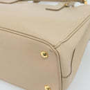 PRADA Galleria Hand Bag Safiano 2way Beige Gold Auth 194655A-14