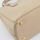 PRADA Galleria Hand Bag Safiano 2way Beige Gold Auth 194655A-15