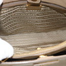 PRADA Galleria Hand Bag Safiano 2way Beige Gold Auth 194655A-19