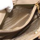 PRADA Galleria Hand Bag Safiano 2way Beige Gold Auth 194655A-23