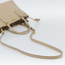 PRADA Galleria Hand Bag Safiano 2way Beige Gold Auth 194655A-9