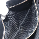 PRADA Galleria Hand Bag Saffiano leather Black Gold Auth 194656V-21
