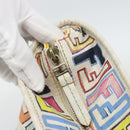 FENDI Zucca Canvas Tote Bag PVC Multicolor Gold Auth 194657V-9