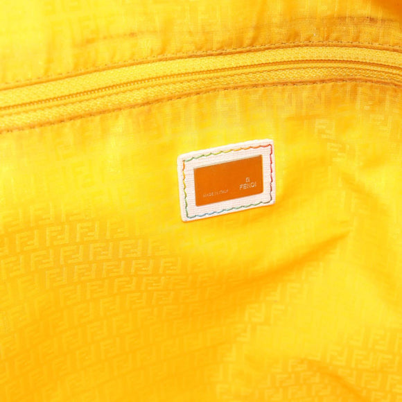 FENDI Zucca Canvas Tote Bag PVC Multicolor Gold Auth 194657V