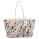 FENDI Zucca Canvas Tote Bag PVC Multicolor Gold Auth 194657V-2