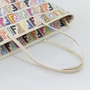 FENDI Zucca Canvas Tote Bag PVC Multicolor Gold Auth 194657V-7