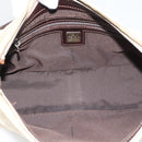 FENDI Zucca Canvas Mamma Baguette Shoulder Bag Ivory Silver Auth 194658-11
