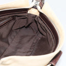 FENDI Zucca Canvas Mamma Baguette Shoulder Bag Ivory Silver Auth 194658-19