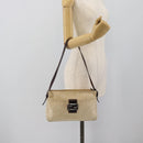 FENDI Zucca Canvas Mamma Baguette Shoulder Bag Ivory Silver Auth 194658-24