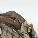 GUCCI GG Supreme Web Sherry Line Shoulder Bag PVC Beige Gold Auth 194659A-14