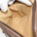 GUCCI GG Supreme Web Sherry Line Shoulder Bag PVC Beige Gold Auth 194659A-18