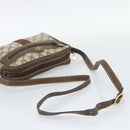 GUCCI GG Supreme Web Sherry Line Shoulder Bag PVC Beige Gold Auth 194659A-7
