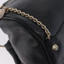 VERSACE Chain Shoulder Bag Leather H&M Collaboration Black Gold Auth 194660A-9