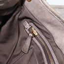 Miu Miu Matelasse Shoulder Bag Leather Gray Gold Auth 194661A-20