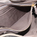 Miu Miu Matelasse Shoulder Bag Leather Gray Gold Auth 194661A-21