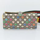 GUCCI GG Supreme Shoulder Bag PVC 2way Beige Silver 525515 Auth 194662M-11