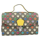 GUCCI GG Supreme Shoulder Bag PVC 2way Beige Silver 525515 Auth 194662M-2