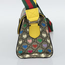GUCCI GG Supreme Shoulder Bag PVC 2way Beige Silver 525515 Auth 194662M-5