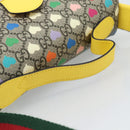 GUCCI GG Supreme Shoulder Bag PVC 2way Beige Silver 525515 Auth 194662M-7